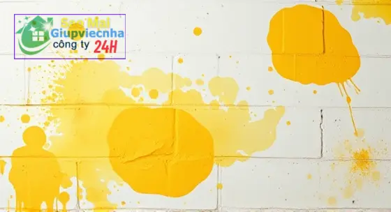 Mẹo xử lý vết bẩn trên tường