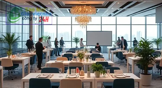 vệ sinh văn phòng sau tiệc