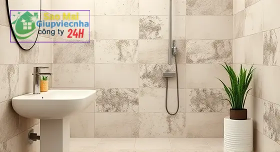 mẹo tẩy vết mốc trên tường phòng tắm