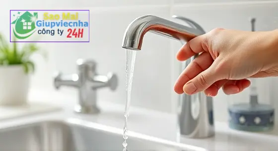 cách làm sạch vòi nước bị vôi