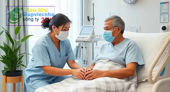 người nhà chăm sóc hậu phẫu