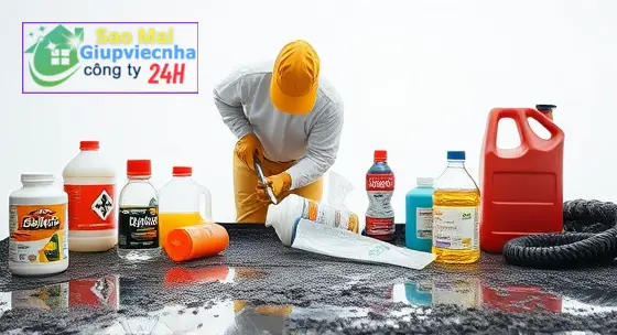 mẹo xử lý hóa chất đổ