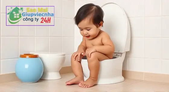hướng dẫn bé đi vệ sinh
